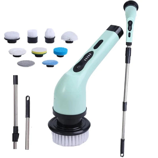 9-in-1 Electric Cleaning Brush Spin Scrubber for Kitchen, Bathroom, and More