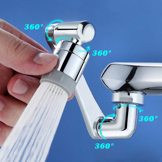 Universal Water Tap Nozzle Extender with 1080° Rotation and 1440° Splash Filter